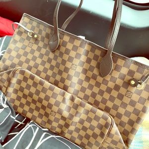 Louis Vuitton Neverfull Mm Damier Ebene Tote